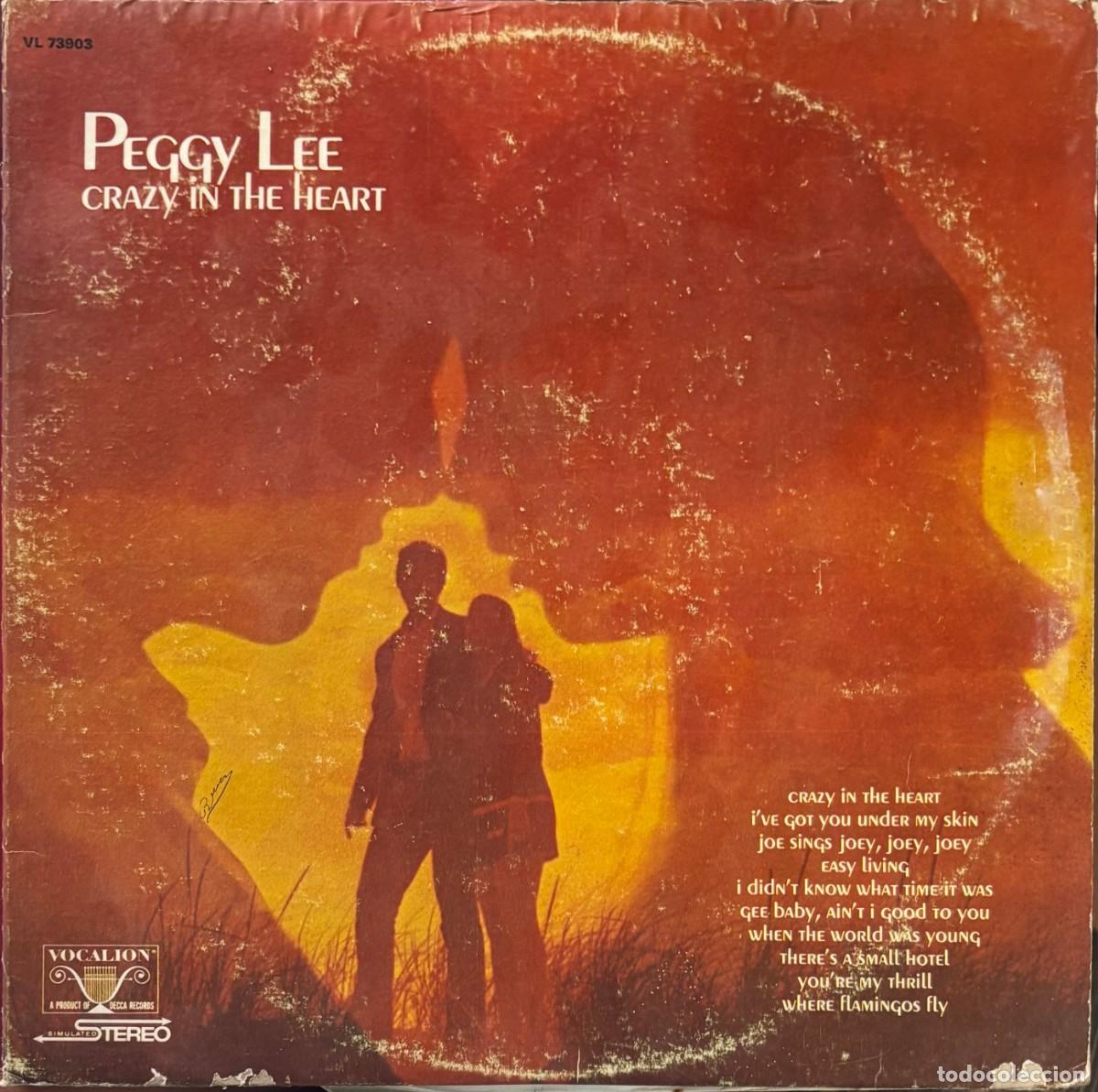 Discos de vinilo: LP PEGGY LEE-CRAZY IN THE HEART. LP-SEXT-1360
