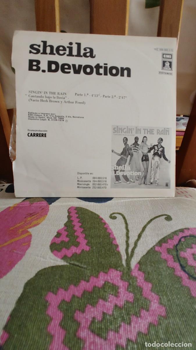 Discos de vinilo: SHEILA B. DEVOTION-SINGLE SING IN THE RAIN - Foto 2