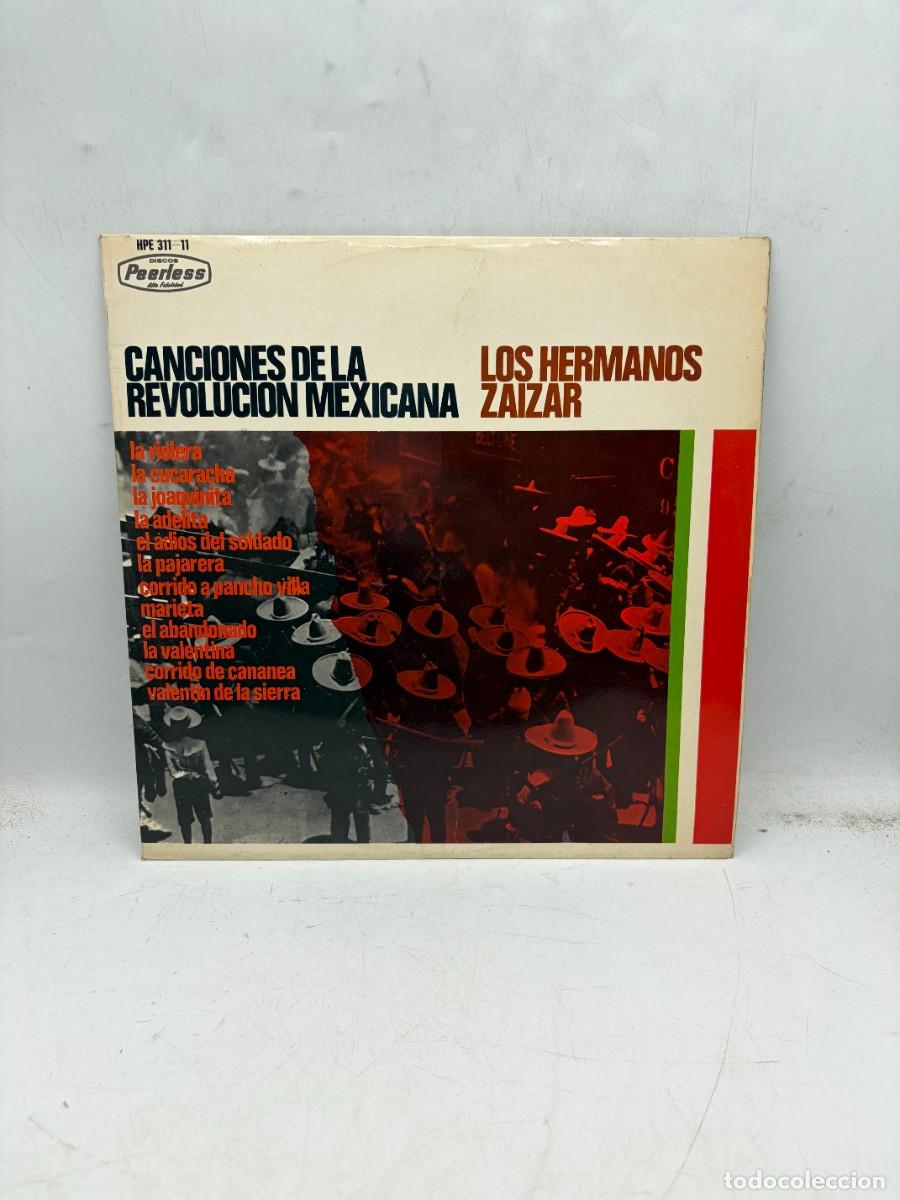 Discos de vinilo: LP - LOS HERMANOS ZAIZAR - CANCIONES DE LA REVOLUCI&Oacute;N MEXICANA - LA CUCARACHA - LA ADELITA - PEERLES