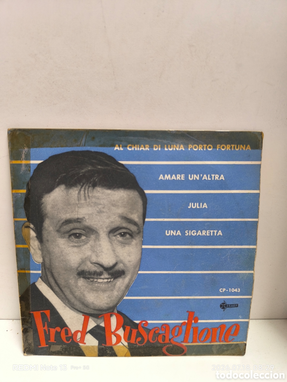 Discos de vinilo: Fred buscaglione vinilo 7&rdquo;