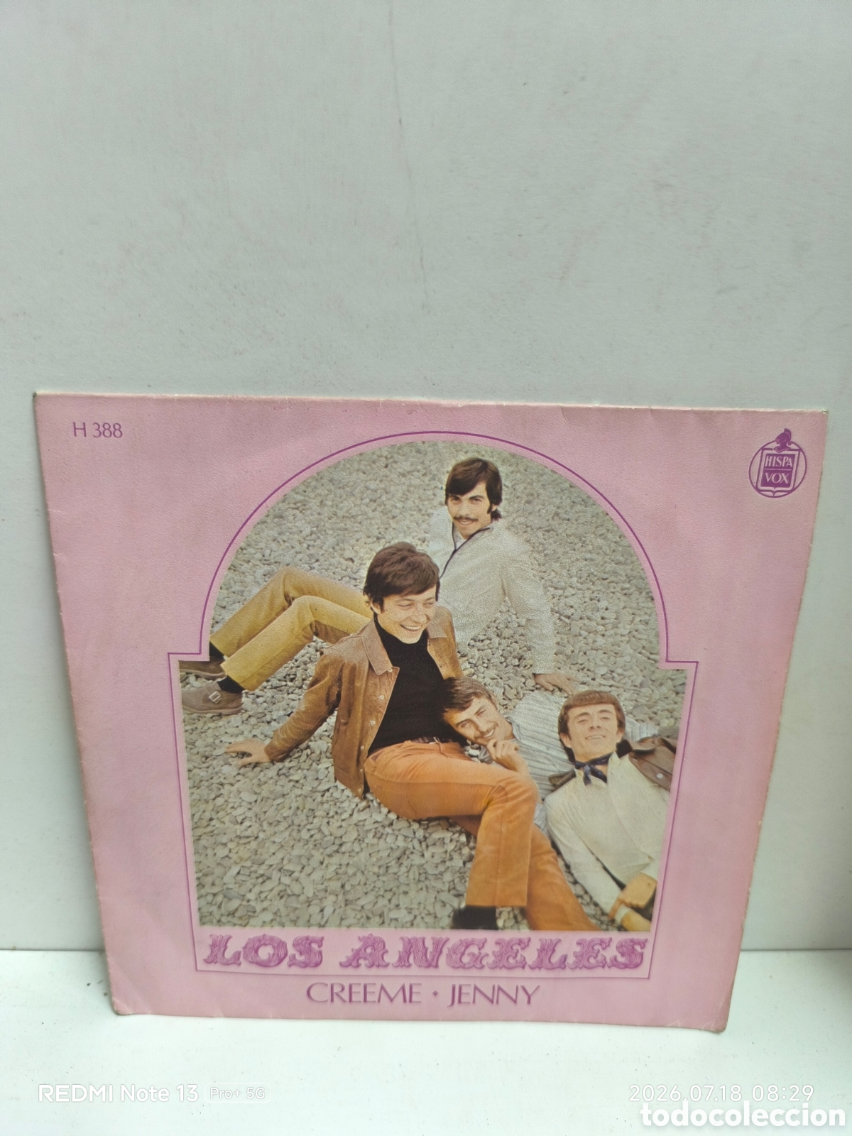 Discos de vinilo: Los &aacute;ngeles single cr&eacute;eme -jenny