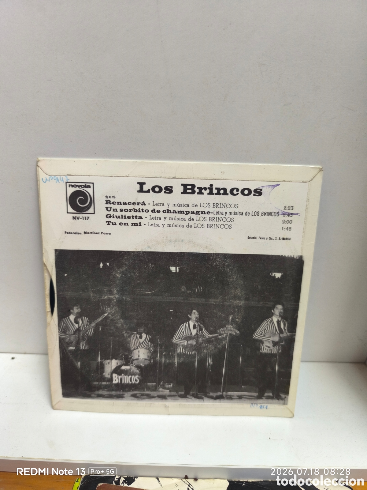 Discos de vinilo: Los brincos renacer&aacute; vinilo 7&rdquo; - Foto 2