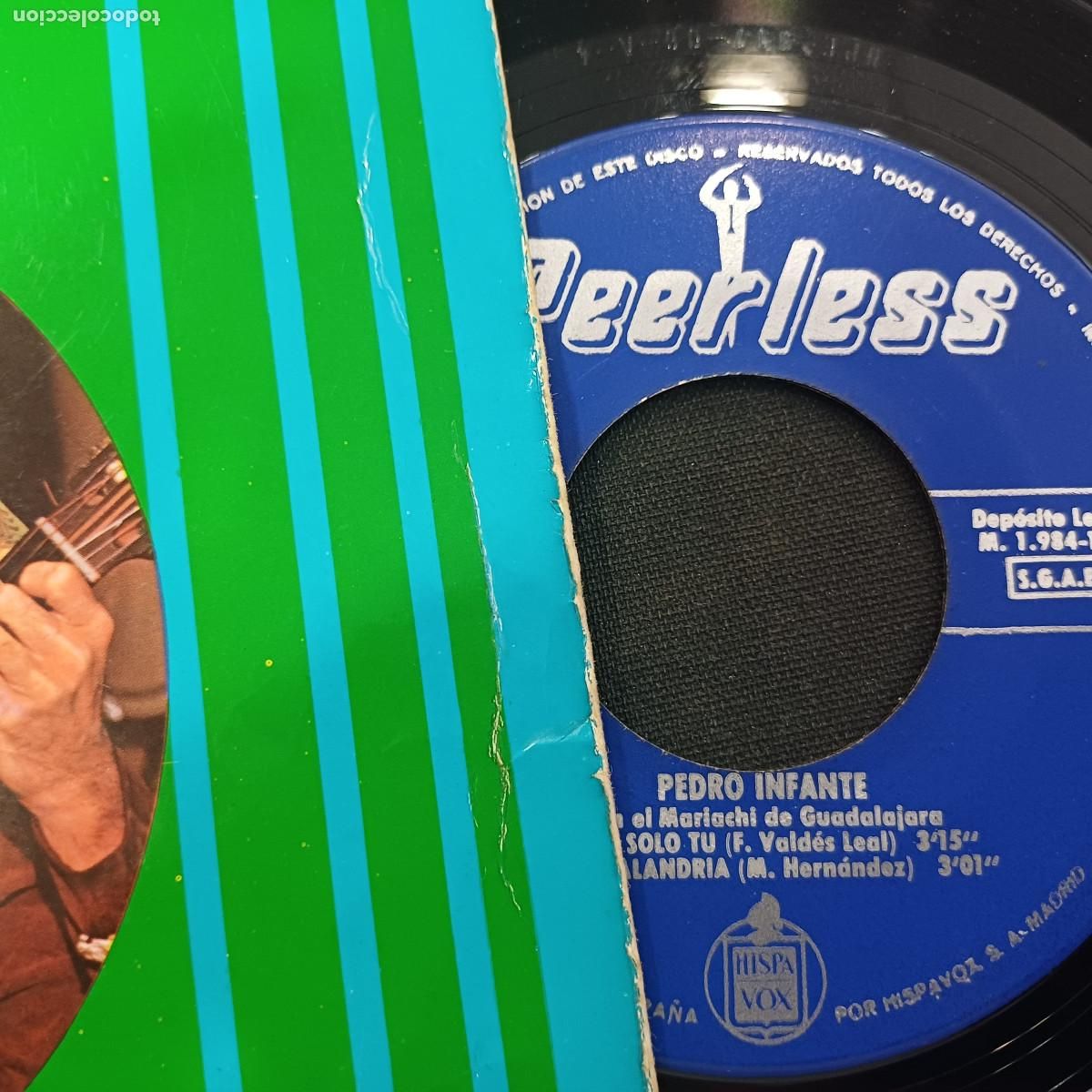 Discos de vinilo: PEDRO INFANTE/TU SOLO TU/SINGLE. - Foto 2