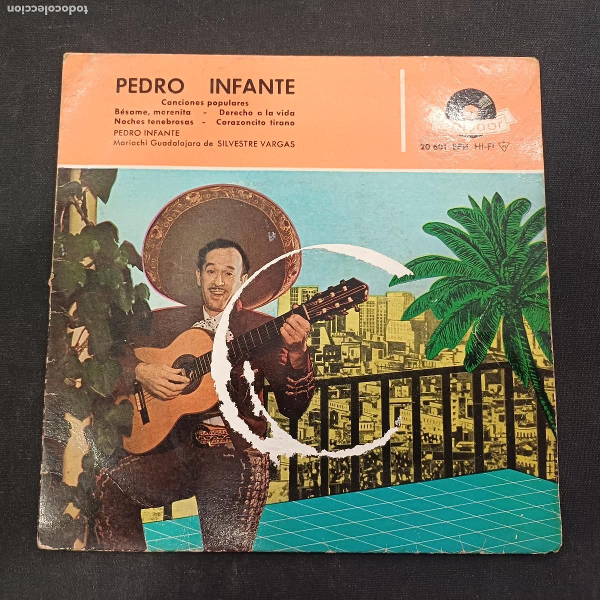 Discos de vinilo: PEDRO INFANTE/BESAME MORENITA/SINGLE.