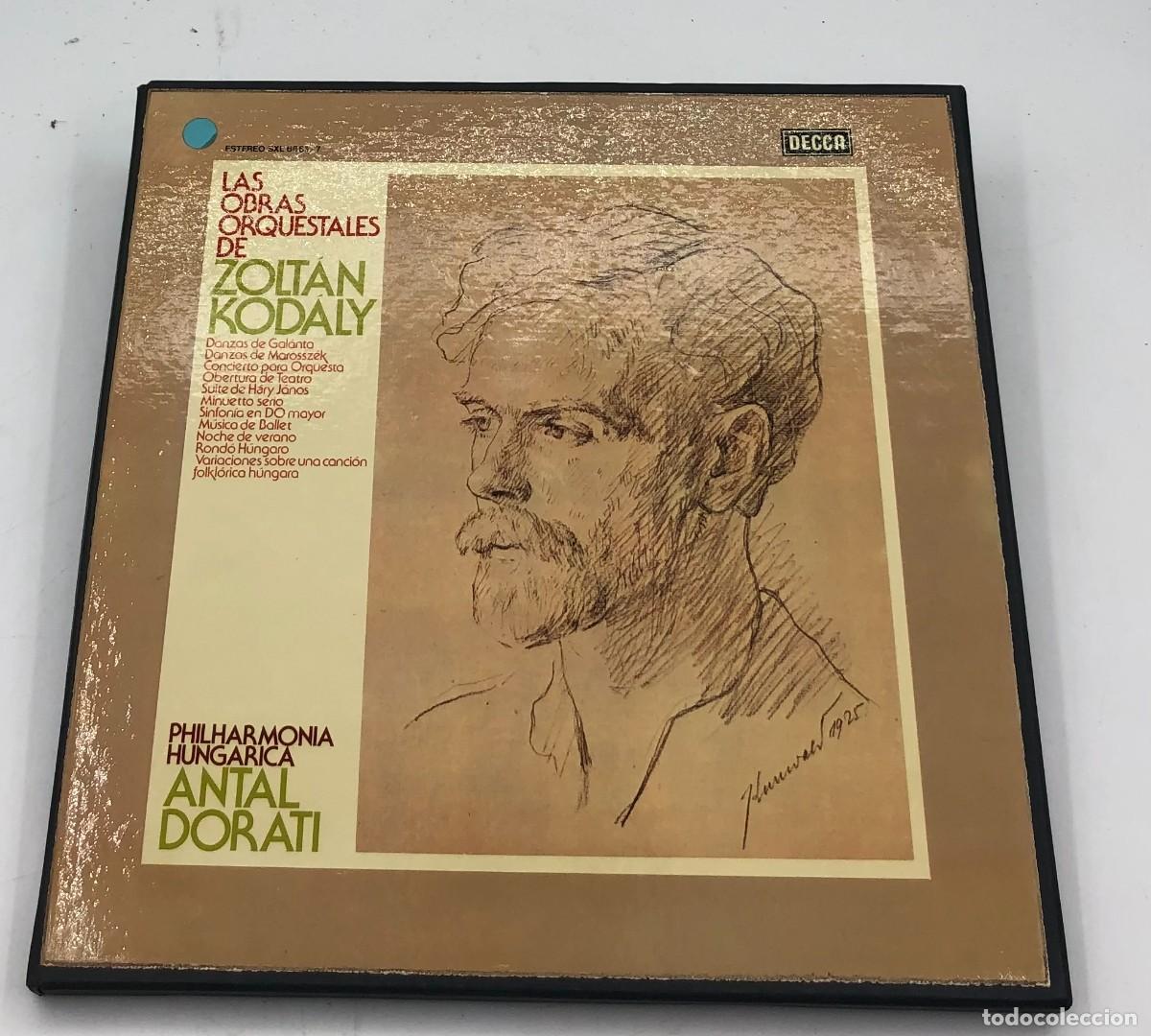 Discos de vinilo: Caja 3 LP Zolt&aacute;n Kod&aacute;ly: Las Obras Orquestales - Antal Dorati - Philharmonia Hungarica - Decca FFSS