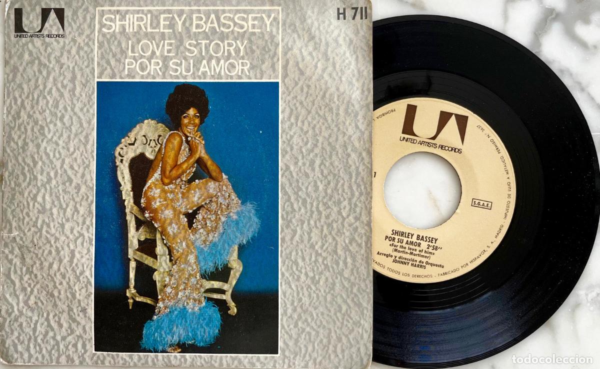 Discos de vinilo: SHIRLEY BASSEY. LOVE STORY. SINGLE ORIGINAL ESPA&Ntilde;A 1971