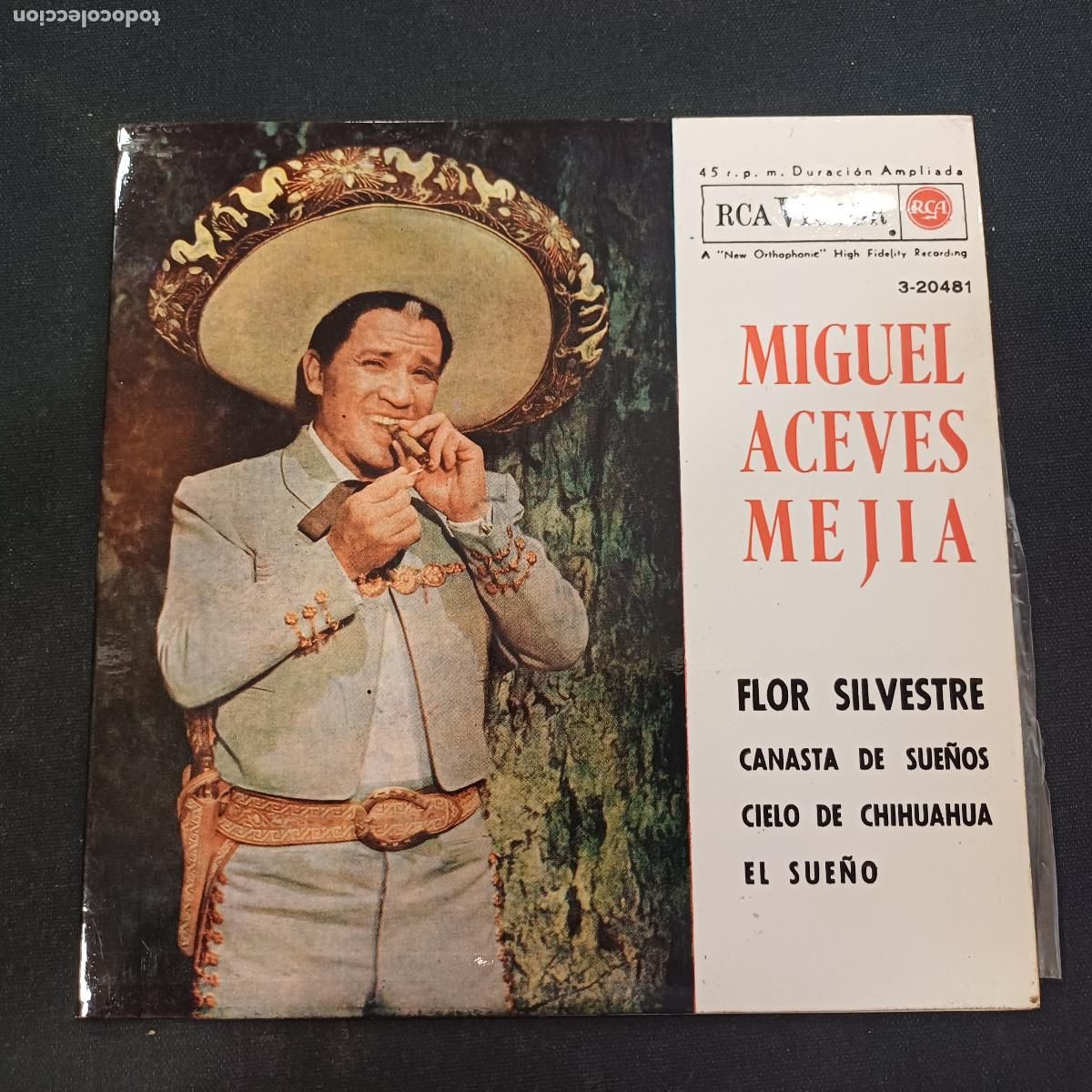 Discos de vinilo: MIGUEL ACEVES MEGIA/FLOR SILVESTRE/SINGLE.