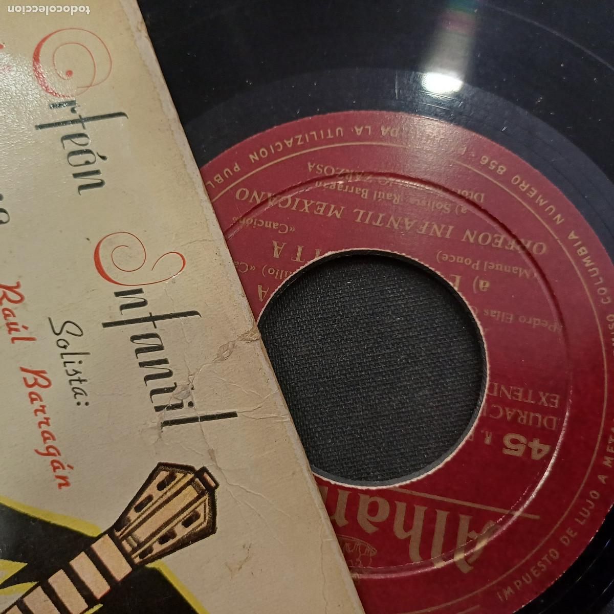 Discos de vinilo: ORFEON INFANTIL MEXICANO/RAUL BARRAGAN/SINGLE. - Foto 2