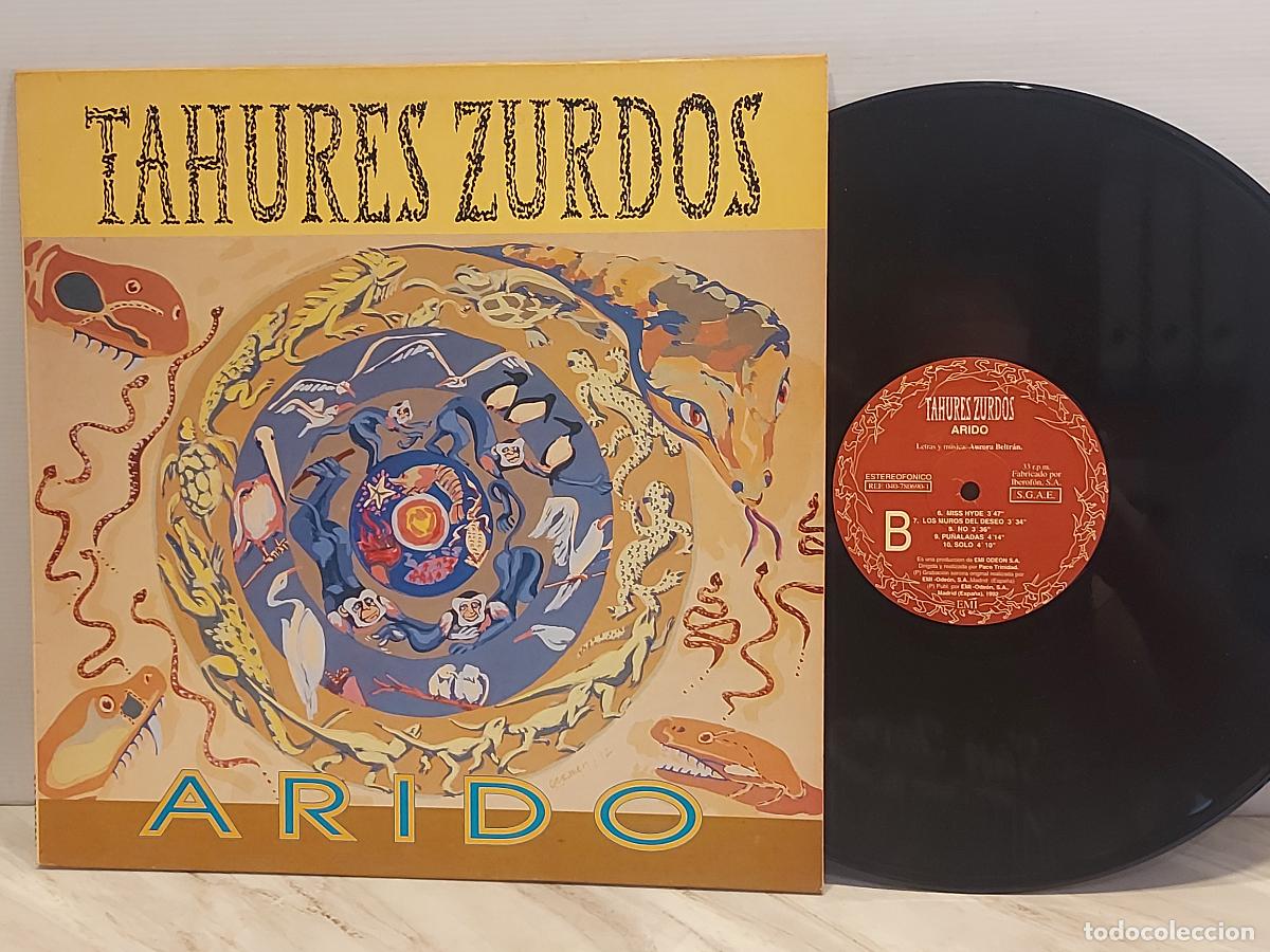 Discos de vinilo: TAH&Uacute;RES ZURDOS | &Aacute;RIDO | LP VINILO 1992 | EMI | CON ENCARTE ORIGINAL | MBC. ***
