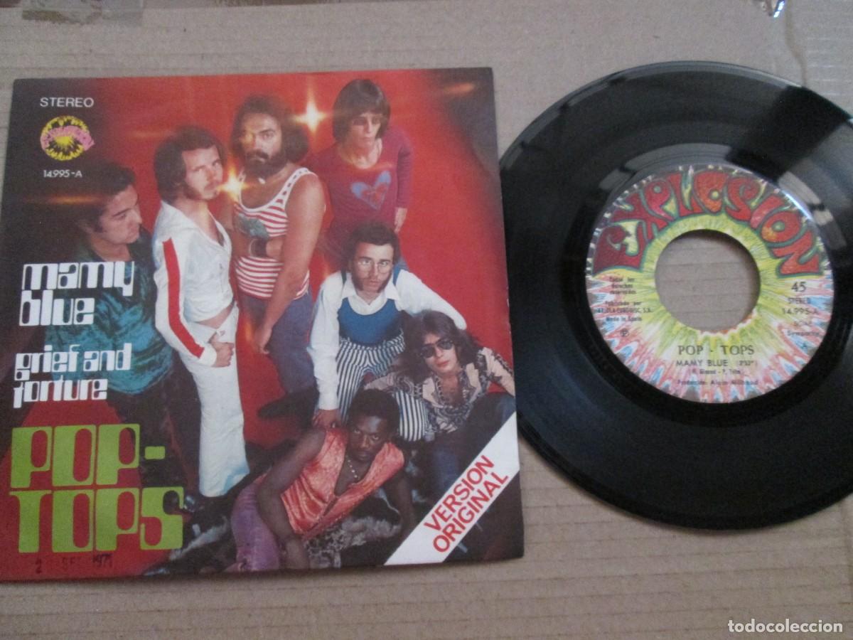 Discos de vinilo: POP-TOPS - Mamy Blue / Grief and Torture. Single, ed espa&ntilde;ola 7&rdquo; 1971. Muy buen estado (VG+)