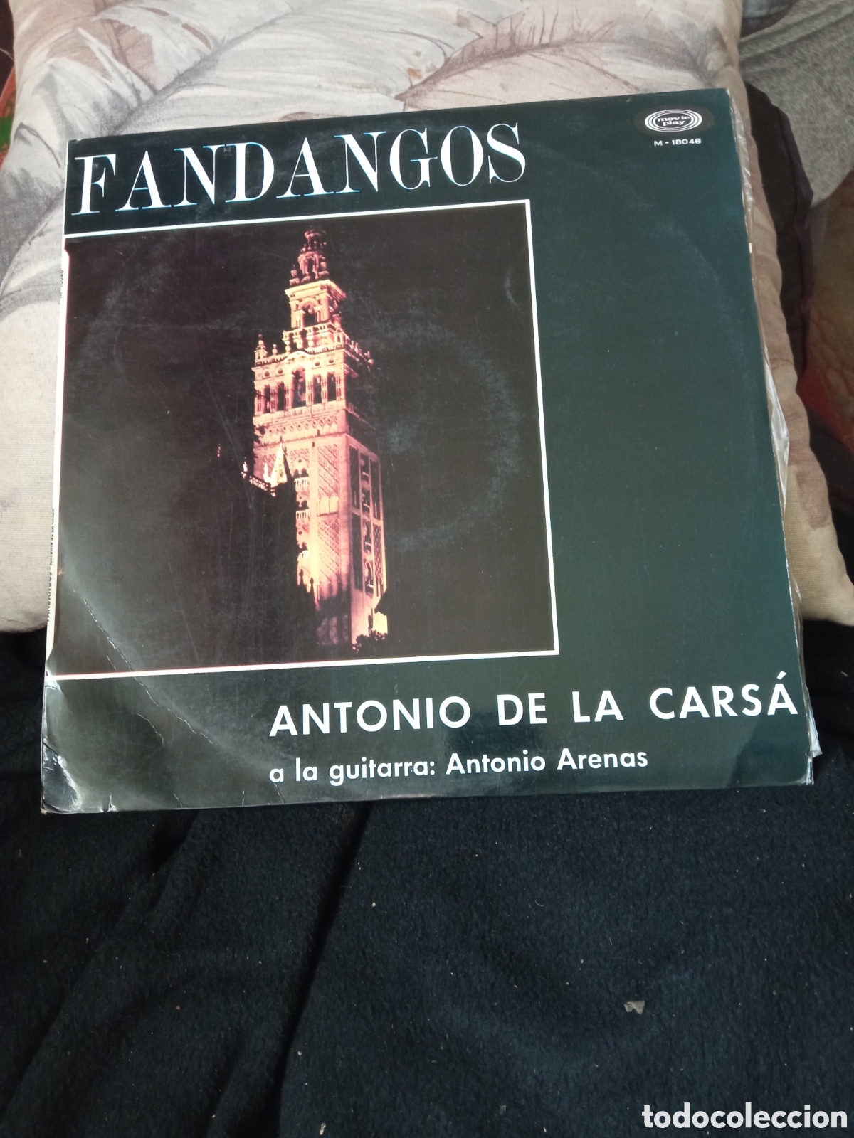 Discos de vinilo: Antiguo vinilo, Fandangos, Antonio De La Casa, a la guitarra Antonio Arenas, 1968