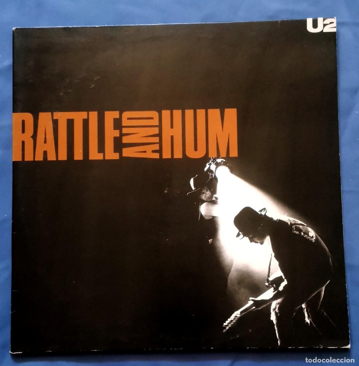 Discos de vinil: U2 &lrm;&ndash; Rattle And Hum 2xLP gatefold Espa&ntilde;a 1988 incl. encartes