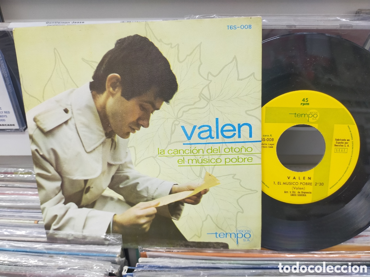 Discos de vinilo: Valen single el musico pobre / la canci&oacute;n del oto&ntilde;o 1966 rareza