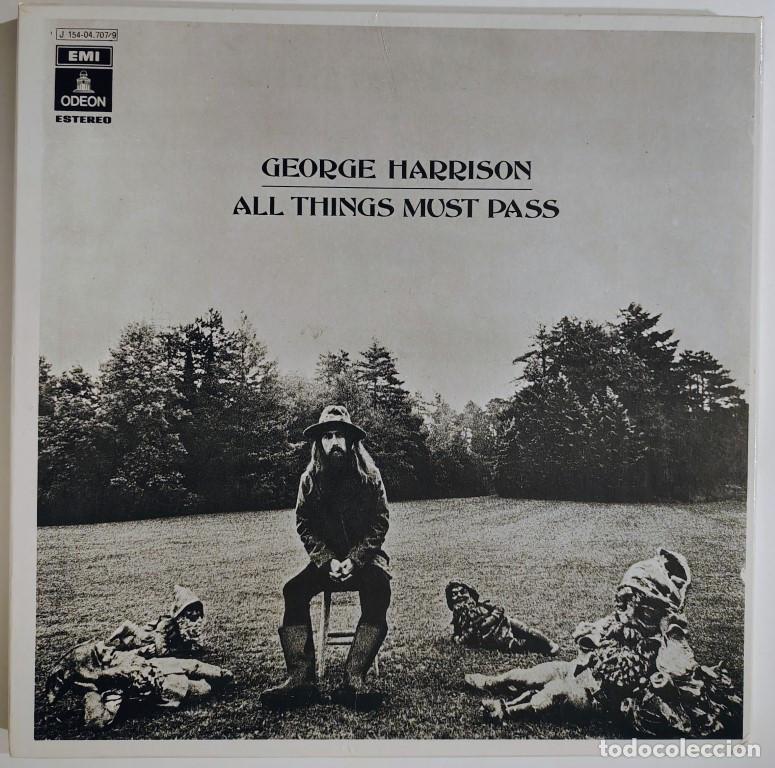 Discos de vinilo: George Harrison. All things must pass. Emi-Odeon, Spain 1970 RE (box/ caja 3 LP) 1 J 154-04.707/9