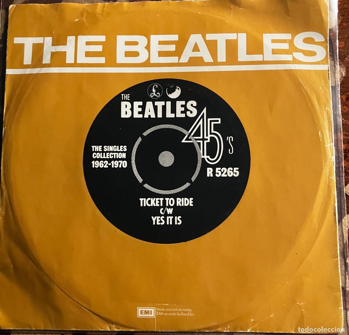 Discos de vinilo: THE BEATLES - TICKET TO RIDE, single 7&rdquo; edic EU/NL 1976