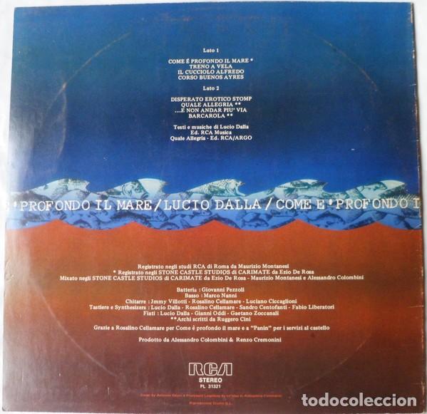 Discos de vinilo: Lucio Dalla &ndash; Come &Egrave; Profondo Il Mare - Foto 2