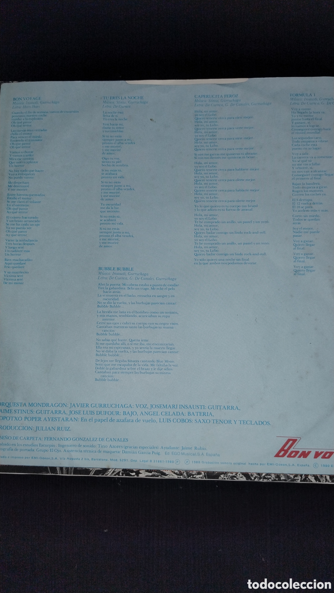 Discos de vinilo: Orquesta Mondrag&oacute;n Bon voyage - Foto 4