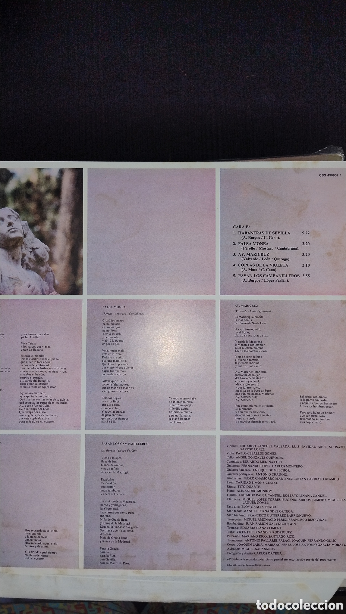 Discos de vinilo: Carlos Cano LP qu&eacute;date con la copla - Foto 3