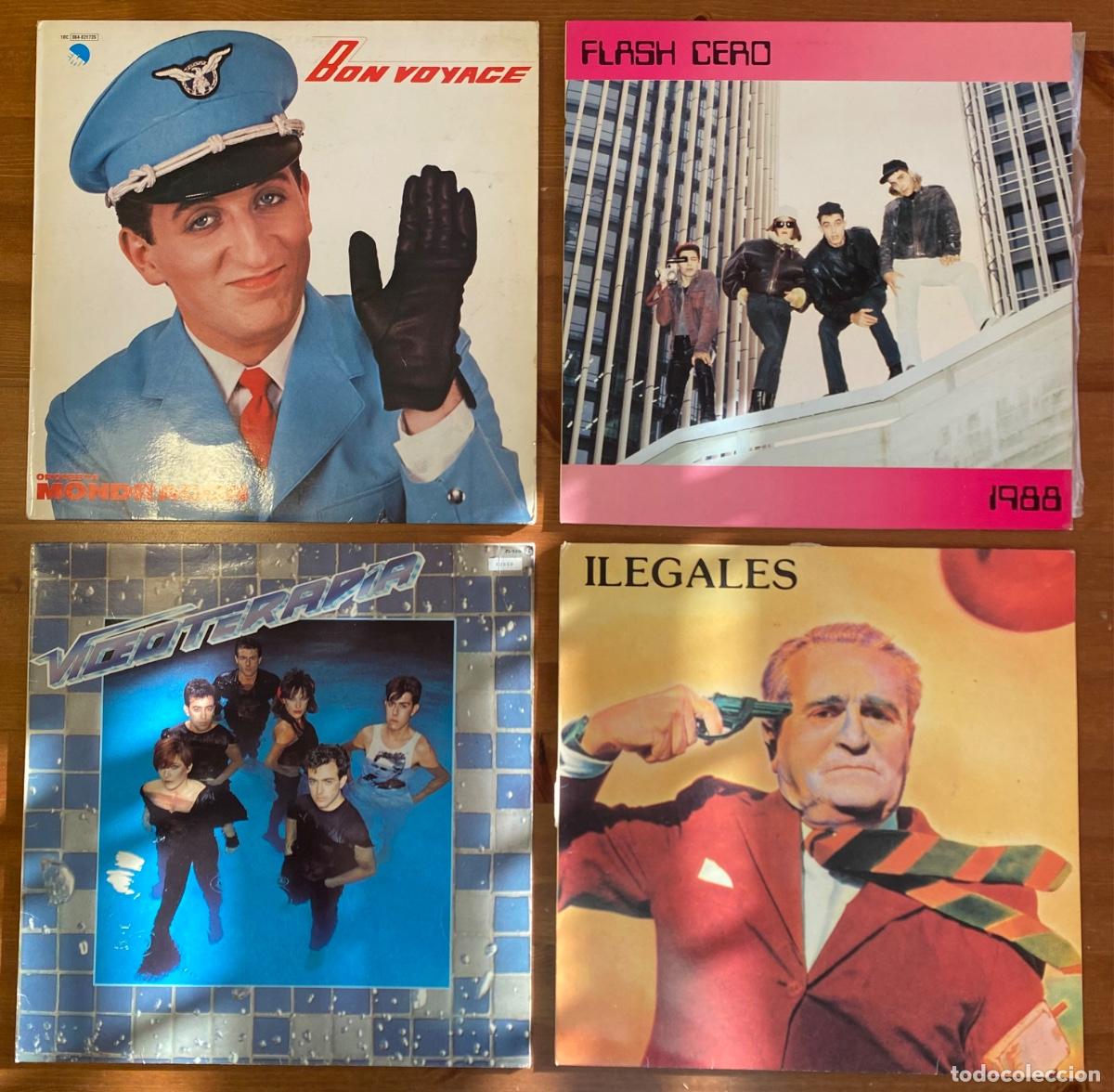 Discos de vinilo: Ilegales, Videoterapia, Flash Cero, Orquesta Mondrag&oacute;n