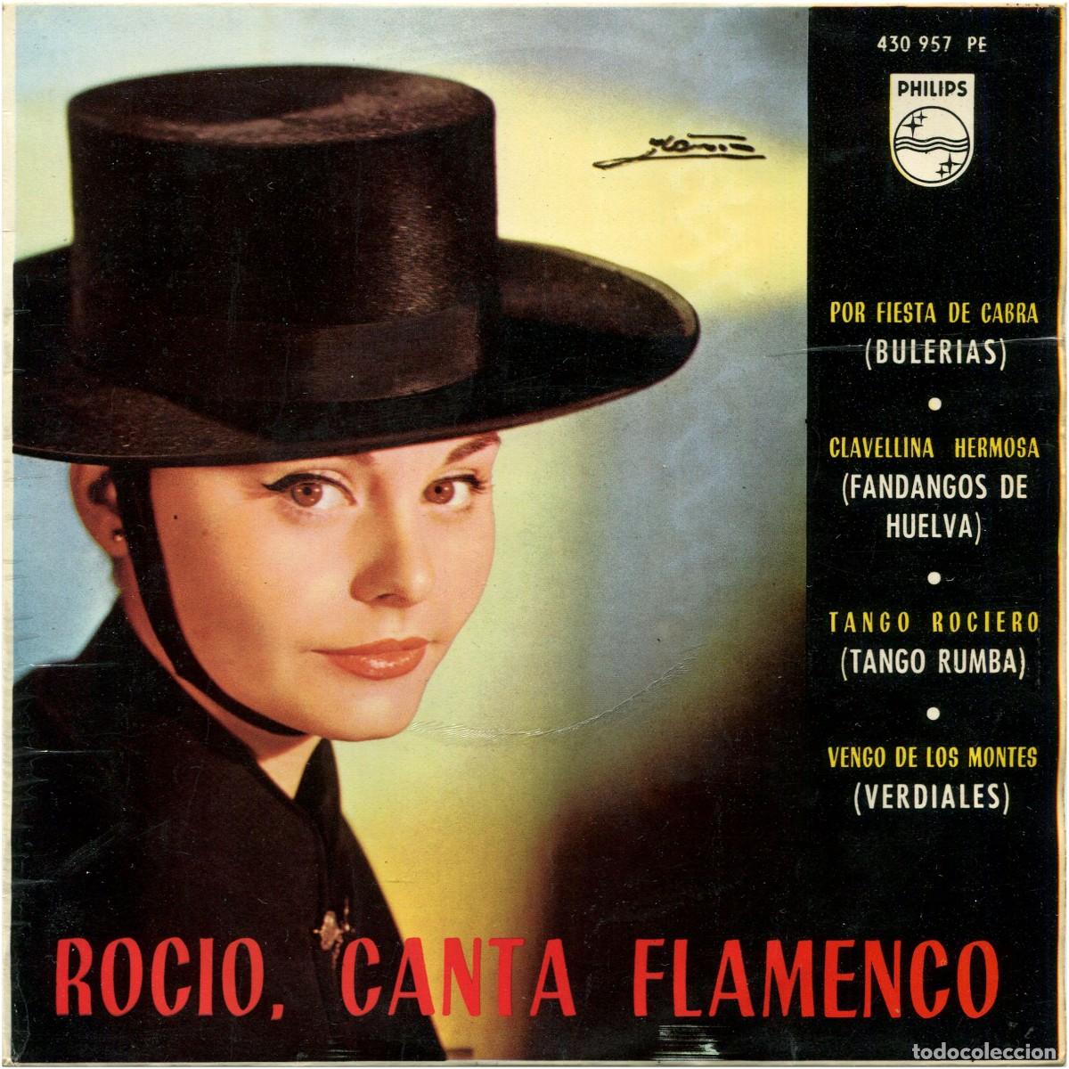 Discos de vinilo: Rocio Durcal, Paco de Lucia - Rocio, canta flamenco (7&rdquo;, EP Spain 1964 - Philips 430957 PE - VG/VG+