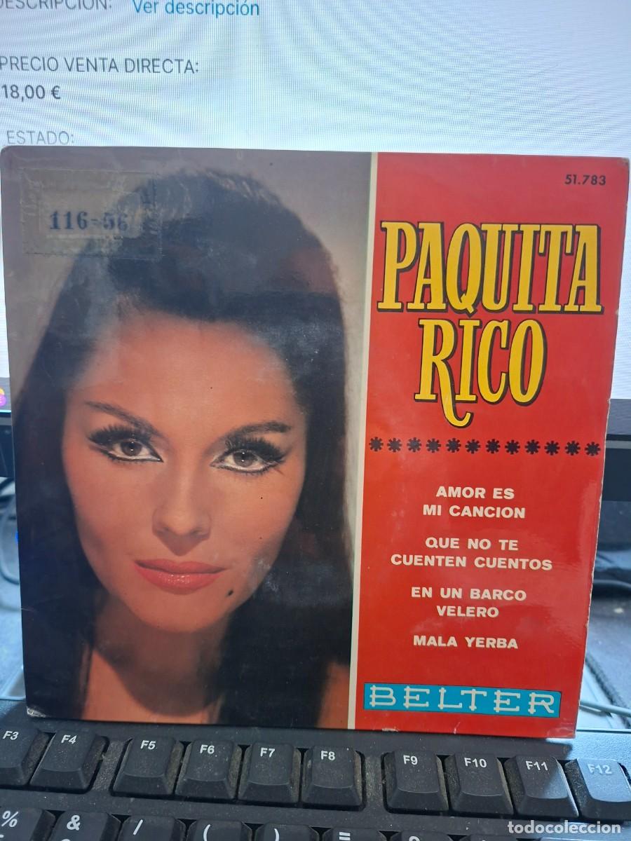 Discos de vinilo: PAQUITA RICO - AMOR ES MI CANCION - EP DE VINILO