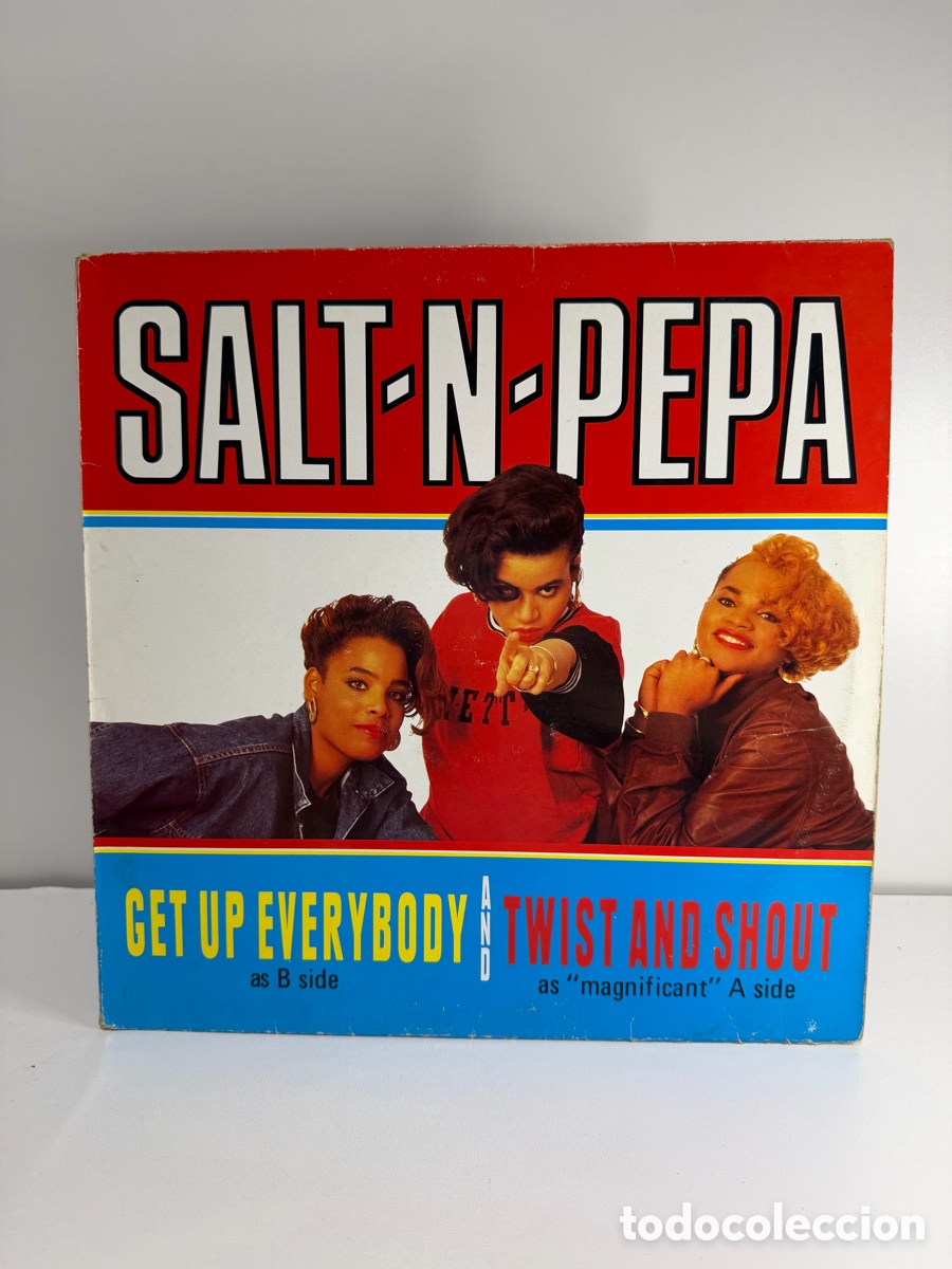 Discos de vinilo: SALT N PEPA (MAXI) TWIST AND SHOUT (4 TRACKS) A&Ntilde;O &ndash; 1988