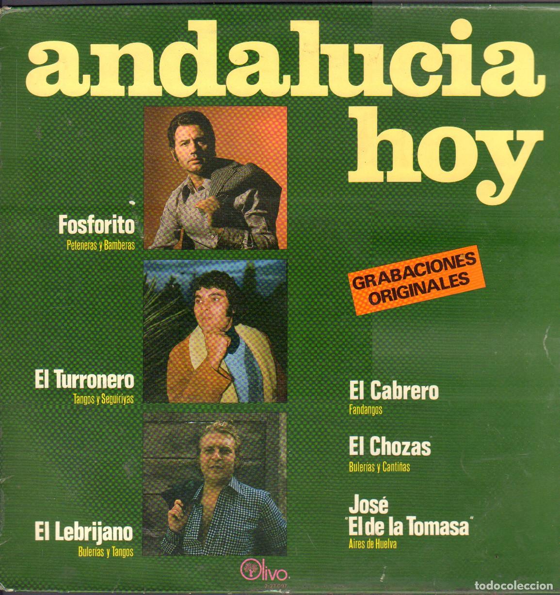 Discos de vinilo: ANDALUCIA HOY - FOSFORITO, EL TURRONERO, EL CABRERO, EL LEBRIJANO.../ LP OLIVO 1979 RF-26443