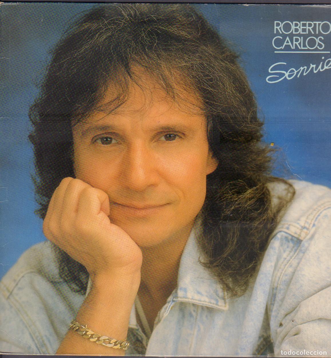 Discos de vinilo: ROBERTO CARLOS - SONRIE / SI ME VAS A OLVIDAR, AGUILA DORADA, VIVIR SIN TI../ LP EPIC 1989 RF-26448