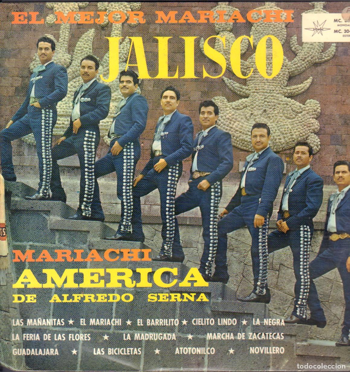 Discos de vinilo: EL MEJOR MARIACHO JALISCO - MARIACHI AMERICA ( DE ALFREDO SERNA ) / LP MARFER 1966 RF-26450
