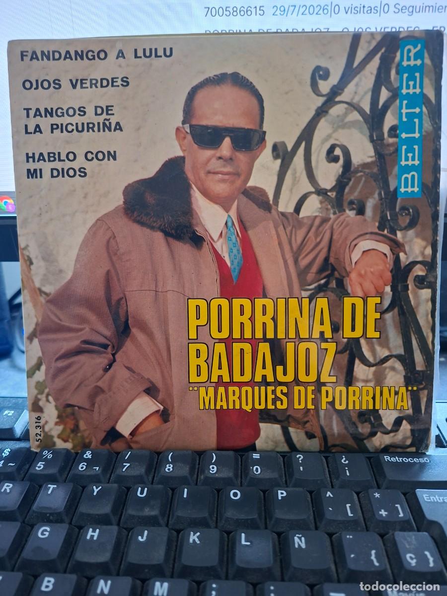 Discos de vinilo: PORRINA DE BADAJOZ - OJ0S VERDES - EP DE VINILO