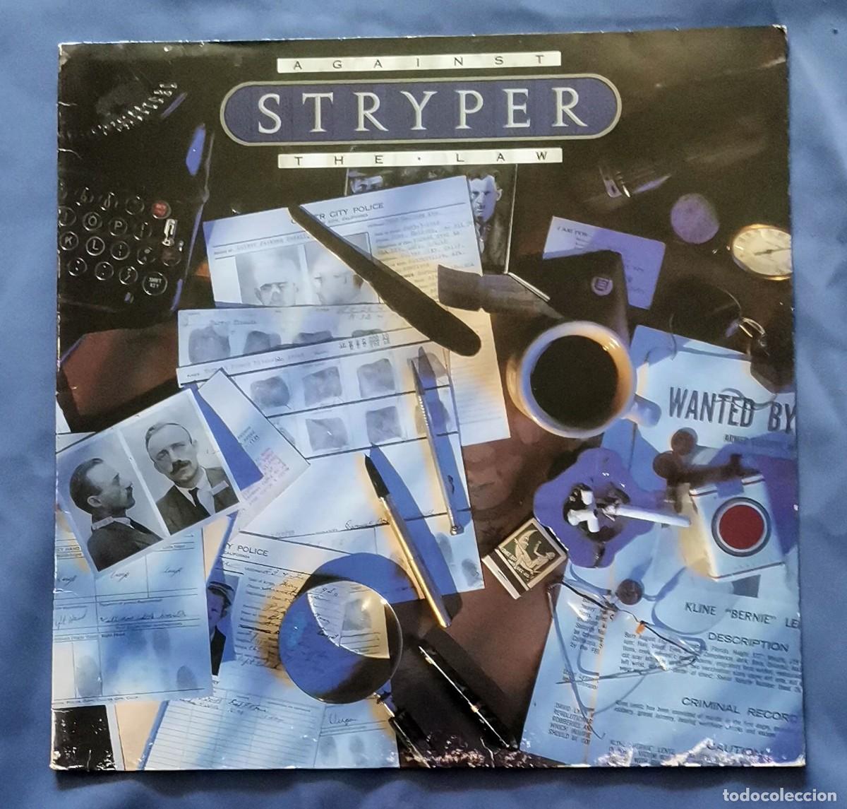 Discos de vinilo: Stryper &ndash; Against The Law LP 1990 Espa&ntilde;a incl. encarte