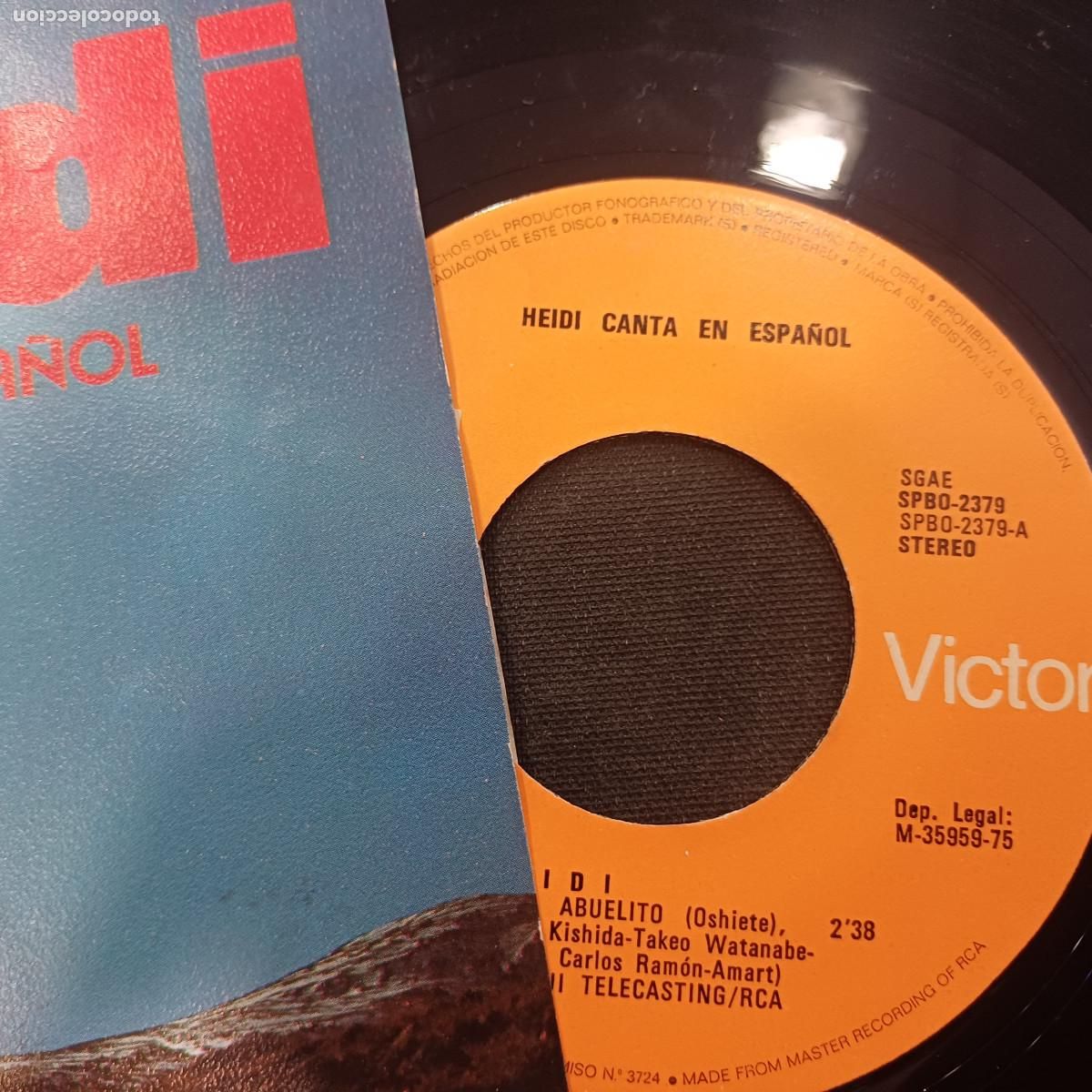 Discos de vinilo: HEIDI/DIME ABUELITO/SINGLE. - Foto 2
