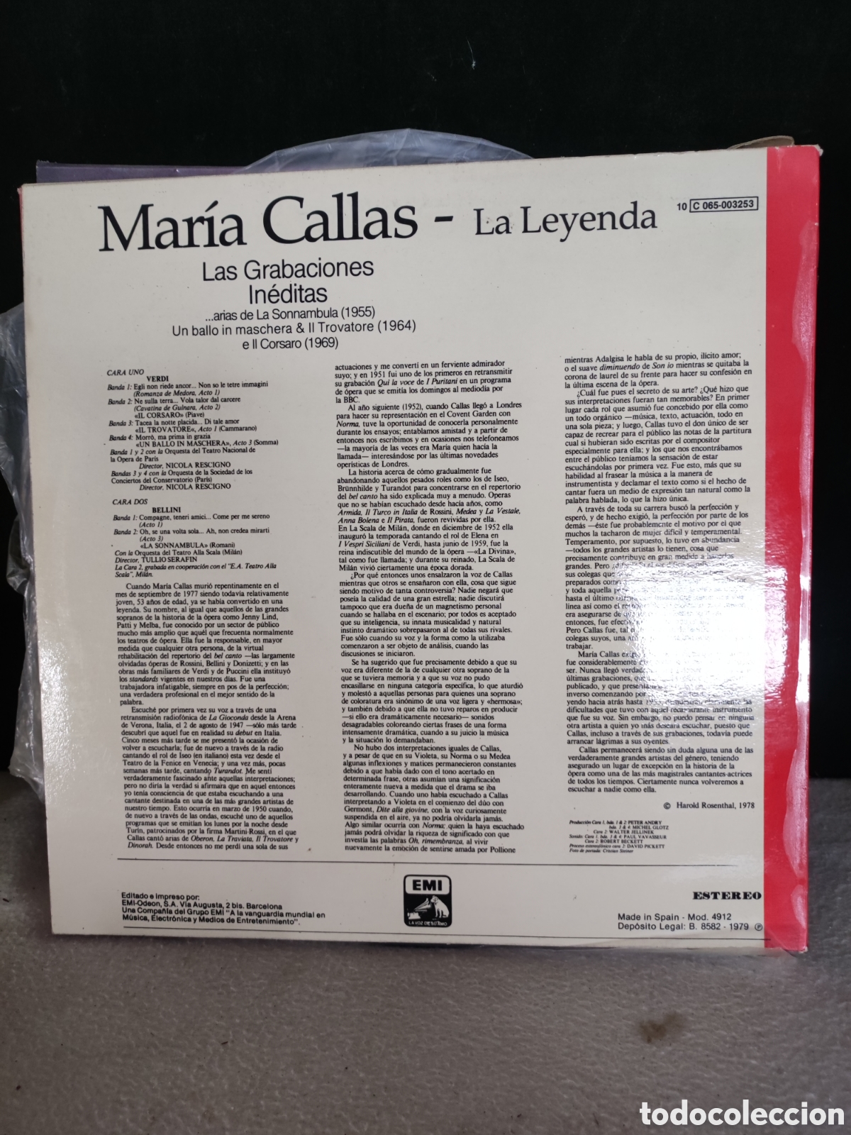 Discos de vinilo: Mar&iacute;a Callas la leyenda - Foto 2