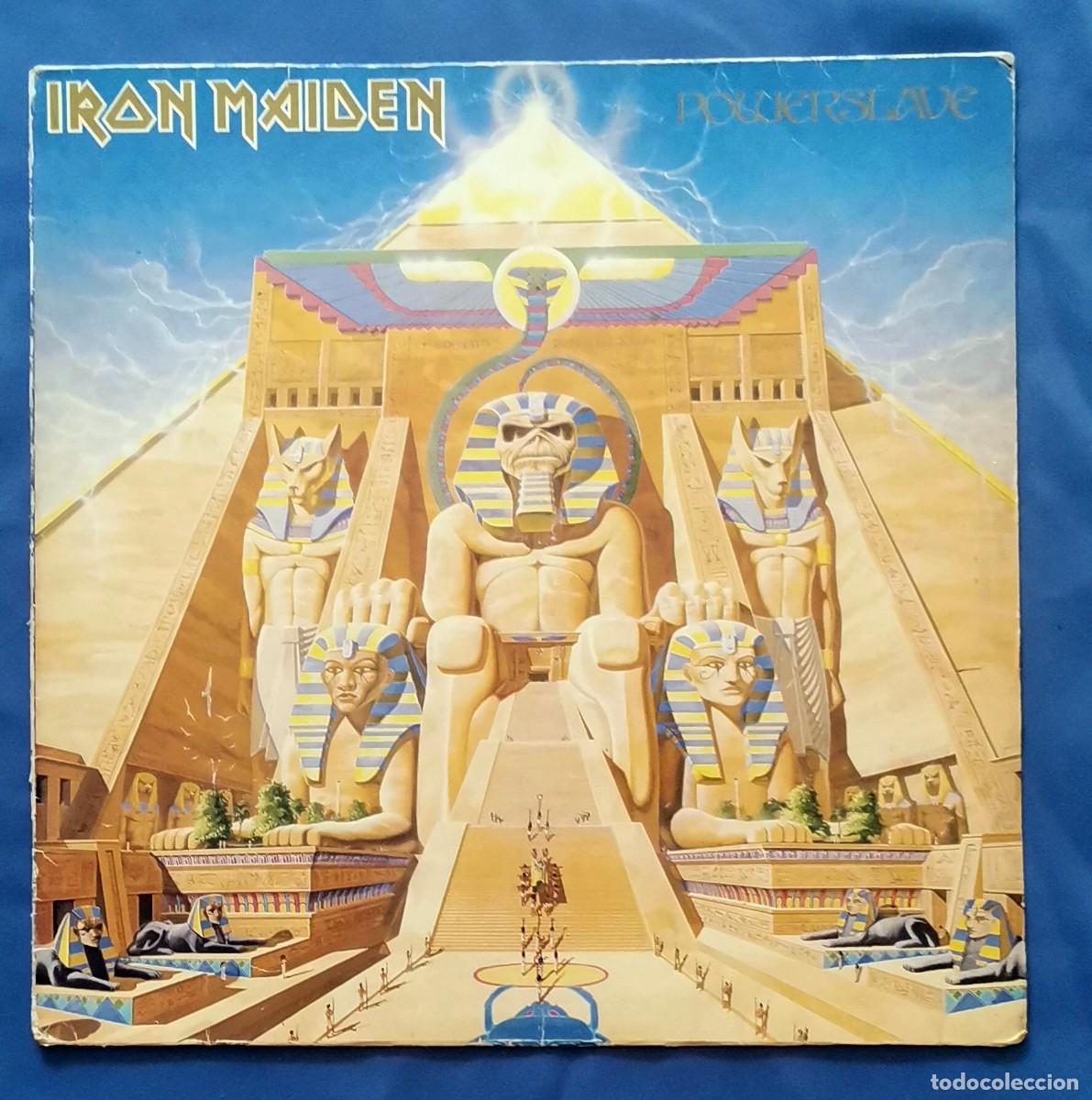 Discos de vinilo: Iron Maiden &ndash; Powerslave LP 1984 PROMO Espa&ntilde;a