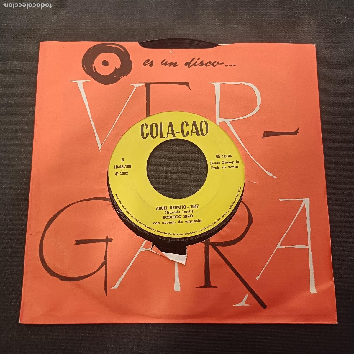 Discos de vinilo: COLACAO/AQUEL NEGRITO/SINGLE PROMOCIONAL - Foto 4