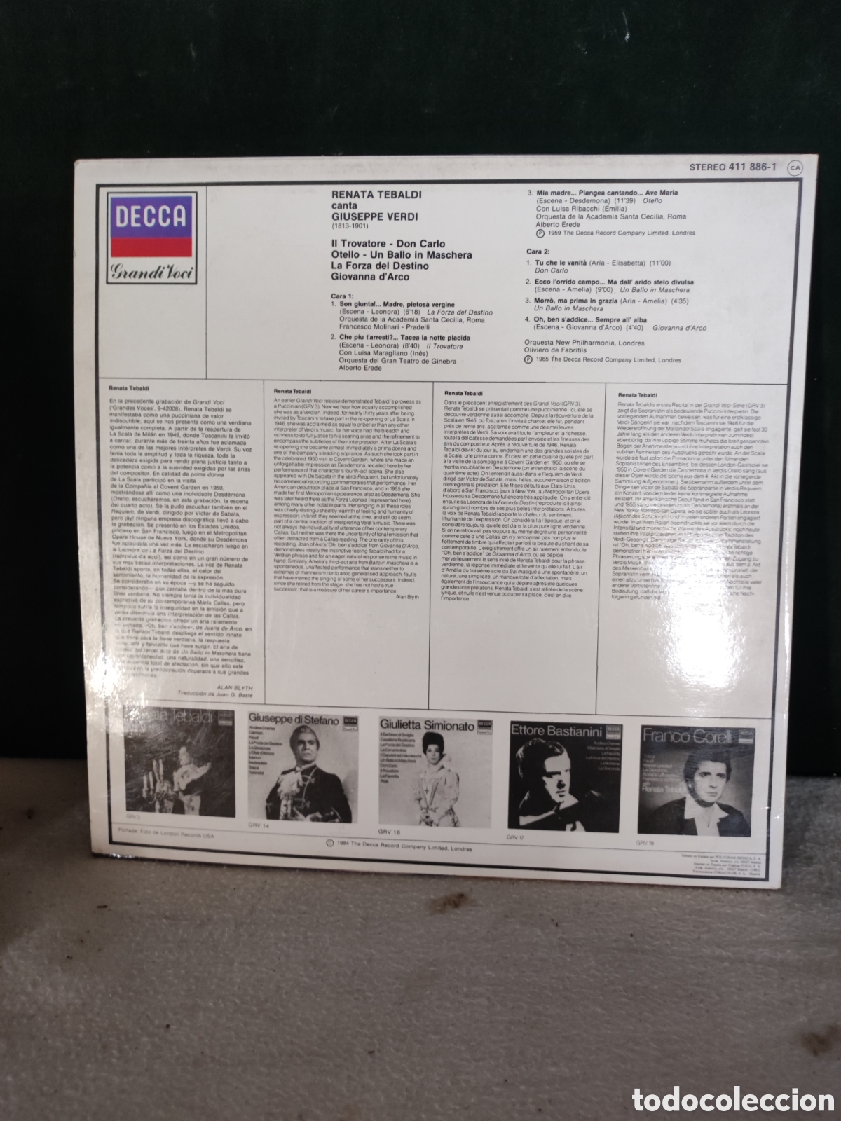 Discos de vinilo: Renata tebaldi Verdi il trovatore - Foto 2