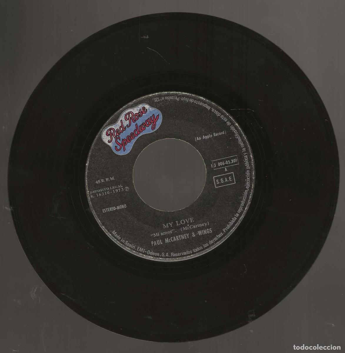Discos de vinilo: PAUL McCARTENY y WINGS -- MY LOVE - Foto 2