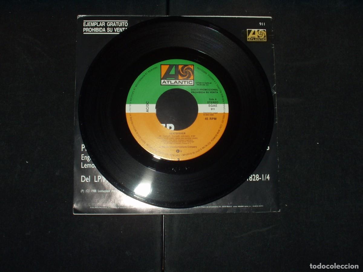 Discos de vinilo: AC DC SINGLE HEATSEEKER PROMOCIONAL - Foto 3