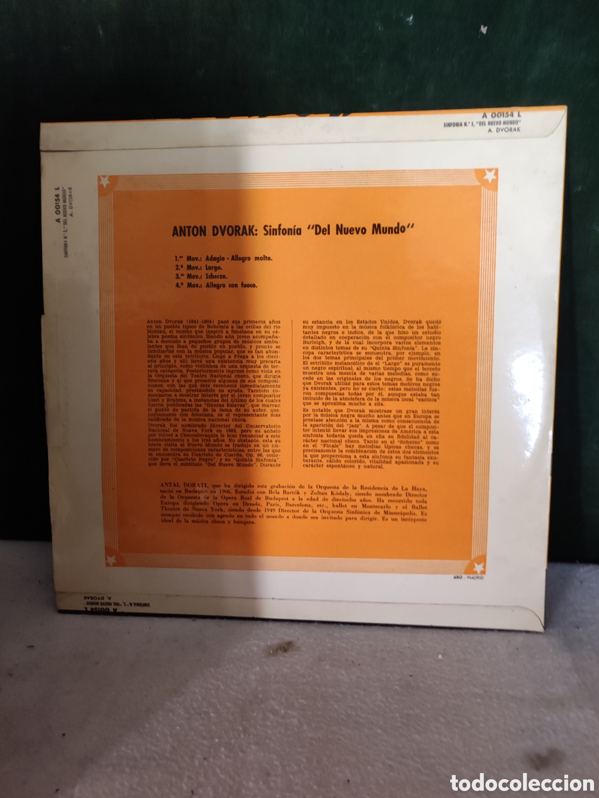 Discos de vinilo: A .Dvorak m&uacute;sica vinilo LP - Foto 2