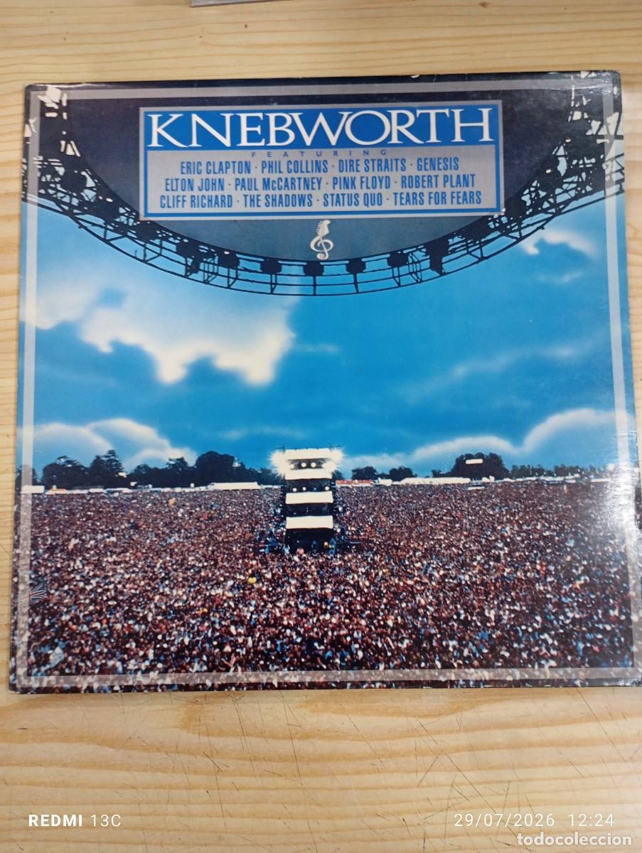 Discos de vinilo: Doble Lp - knebworth- Edicion Espa&ntilde;ola 1990 Carpeta Doble - Pink Floyd - Dire Straits Genesis y mas