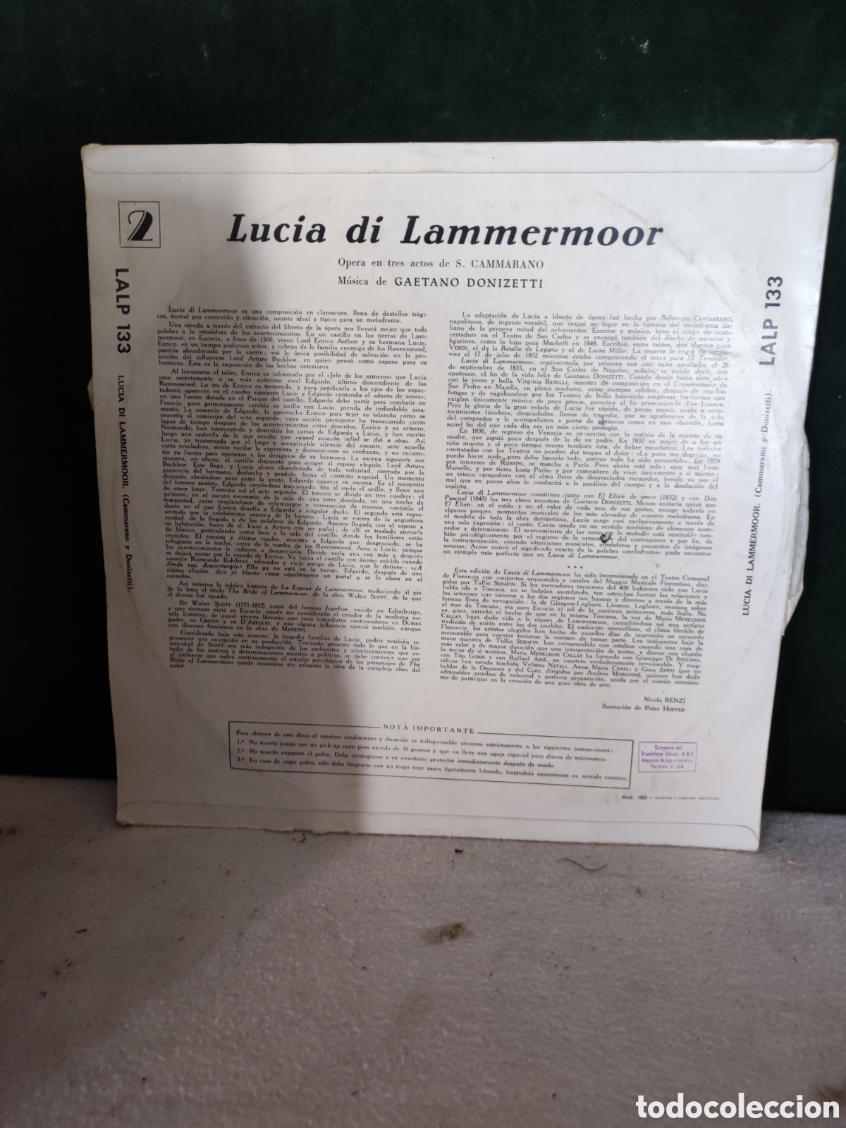 Discos de vinilo: Luc&iacute;a di lammentmoor - Foto 2