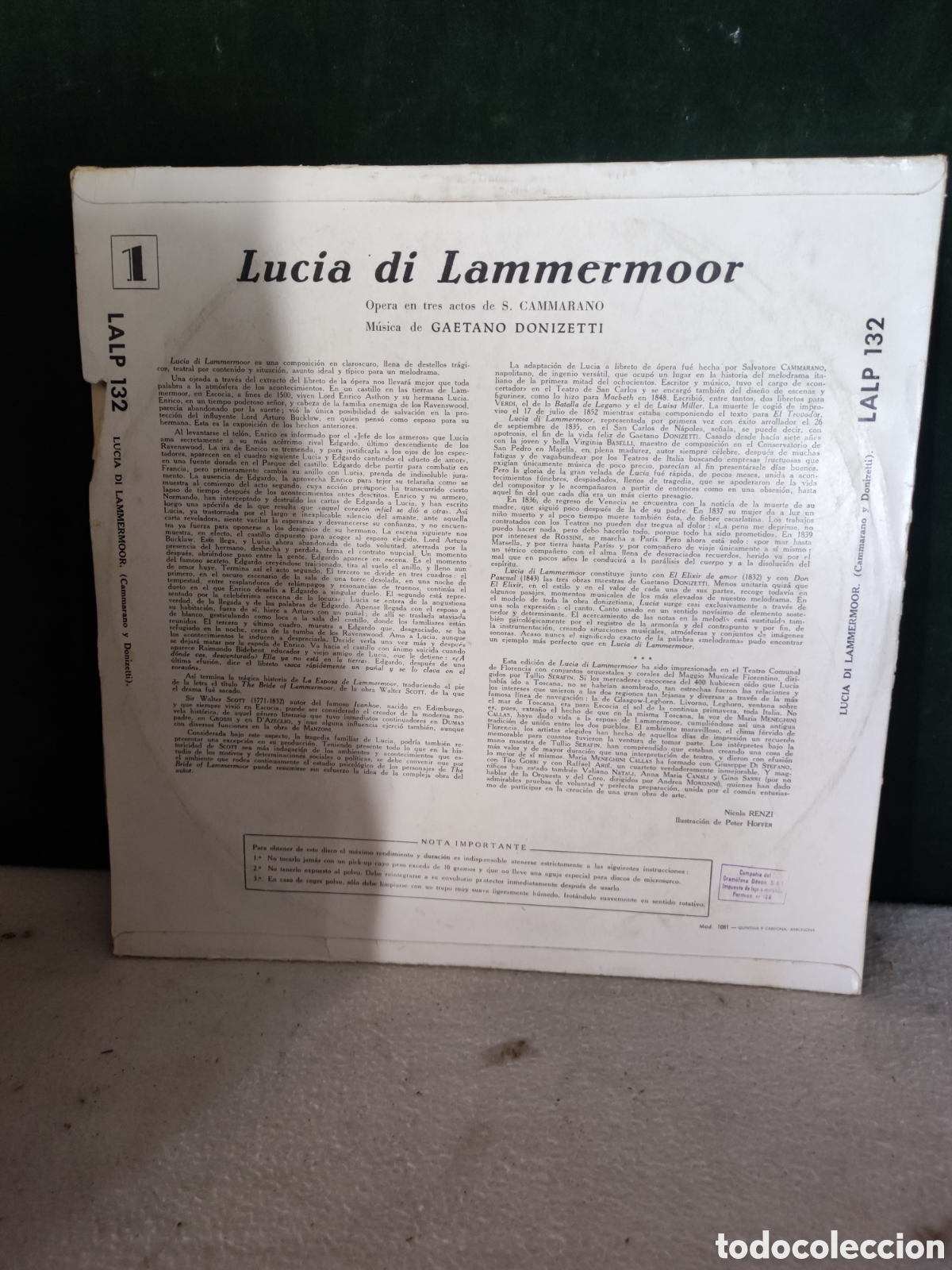 Discos de vinilo: Luc&iacute;a di Lammentmoor - Foto 2