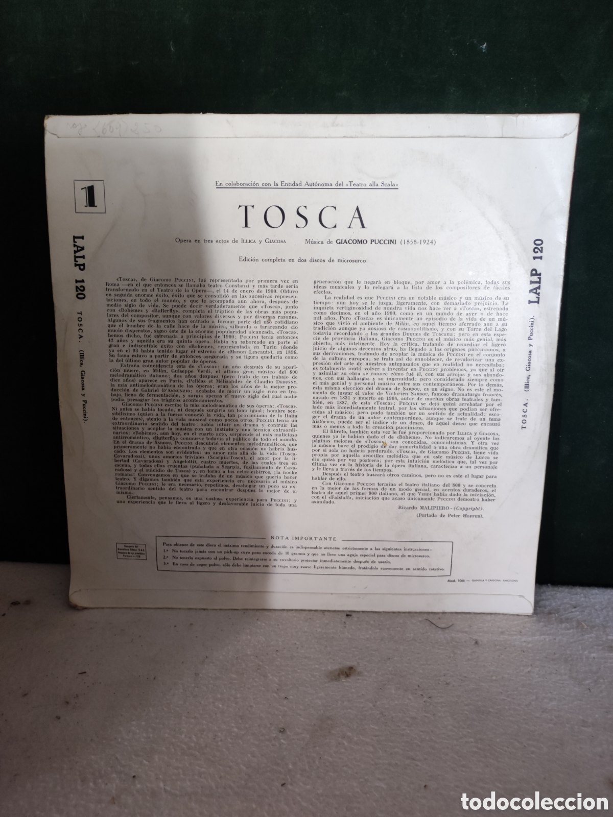 Discos de vinilo: Teatro de la escala Giacomo puccini - Foto 2