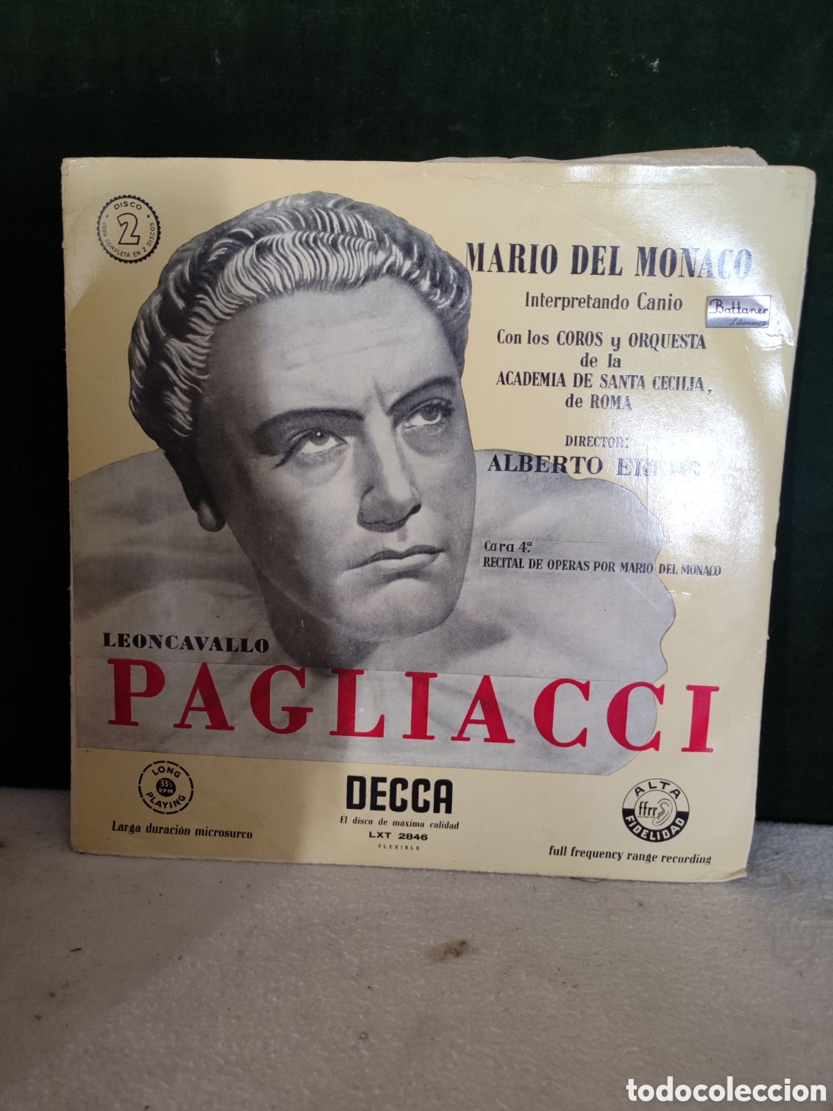 Discos de vinilo: Mario del M&oacute;naco coros y orquesta de la santa Cecilia de Roma