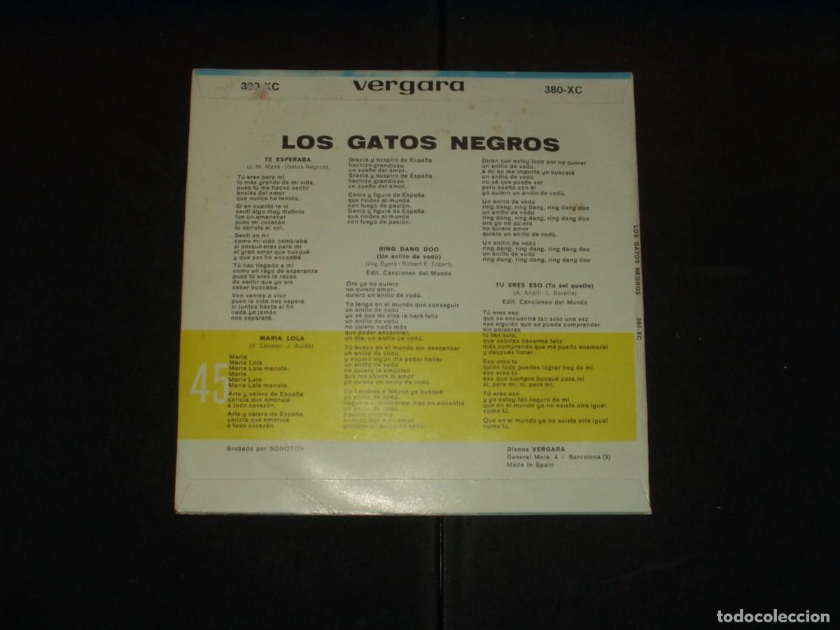 Discos de vinilo: GATOS NEGROS EP TU ERES ESO+3 - Foto 2