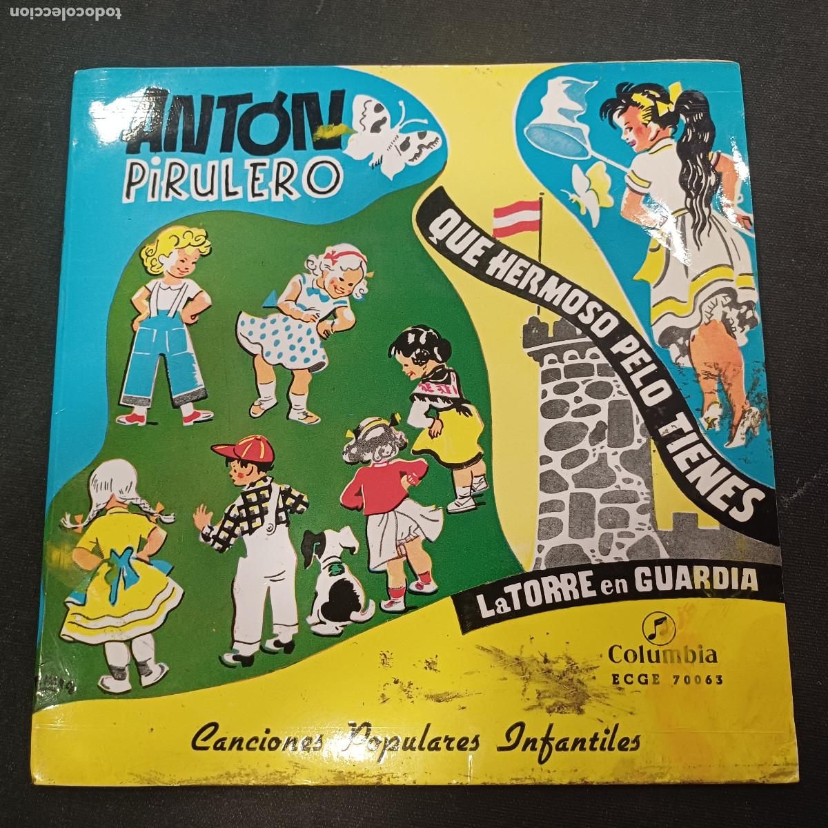 Discos de vinilo: CANCIONES POPULARES INFANTILES/ANTON PIRULERO/SINGLE.