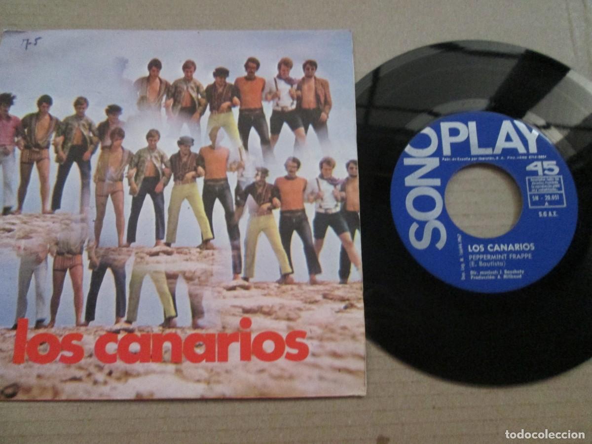 Discos de vinilo: LOS CANARIOS - Peppermint Frapp&eacute; / Keep on the right side. Single, ed espa&ntilde;ola 7&rdquo; 1967. VG+