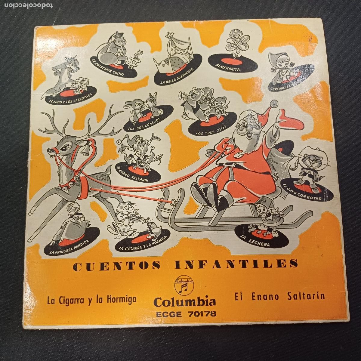 Discos de vinilo: CUENTOS INFANTILES/LA CIGARRA Y LA HORMIGA/SINGLE.