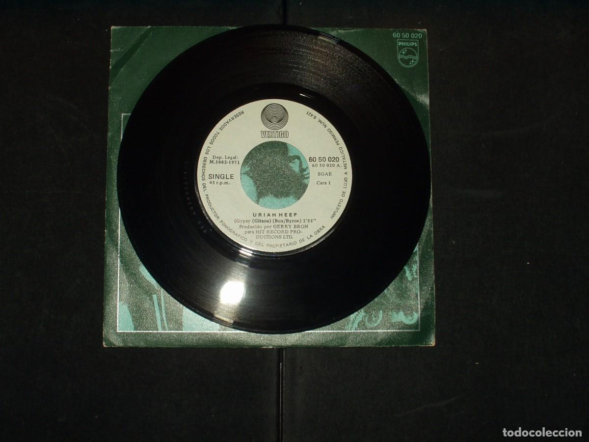 Discos de vinilo: URIAH HEEP SINGLE GYPSY HARD ROCK - Foto 3