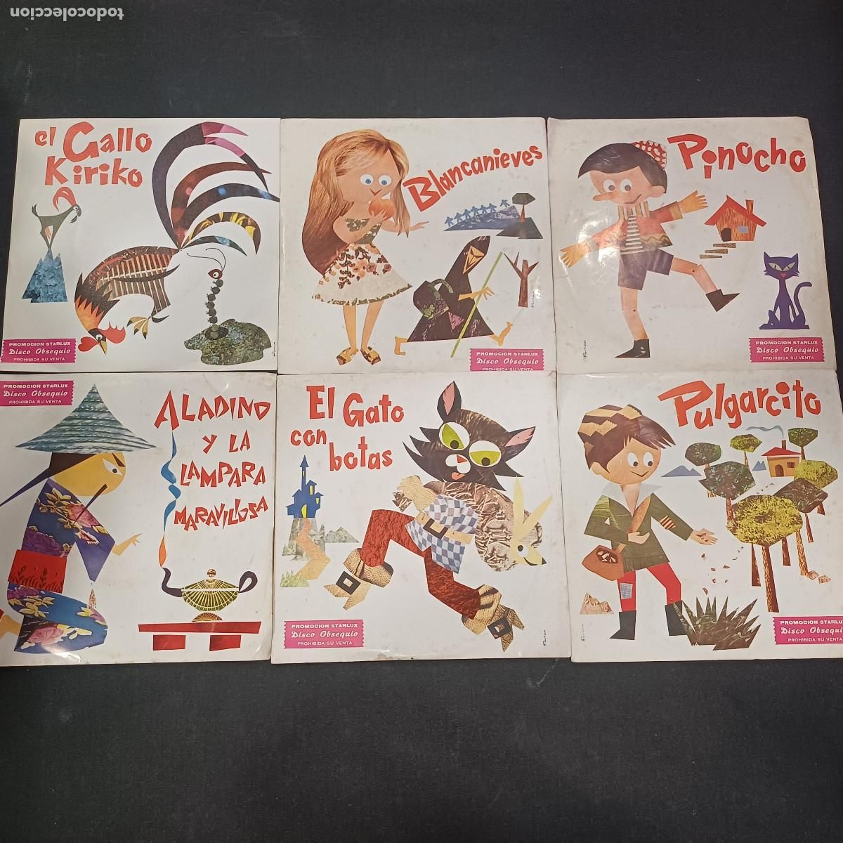 Discos de vinilo: DISCO CUENTOS OBSEQUIO STARLUX/6 SINGLE PROMOCIONAL.